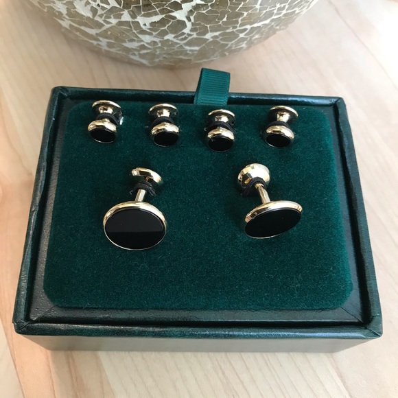 Other - Gold & Onyx Cuffs